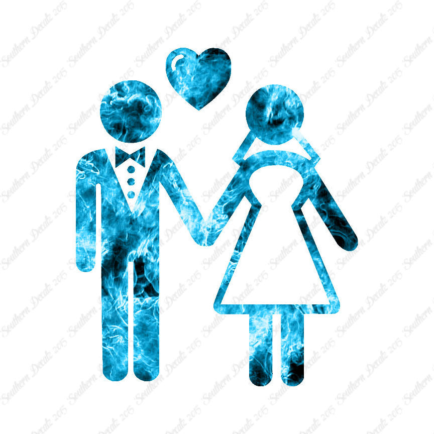 Stick Figure Bride Groom Marriage