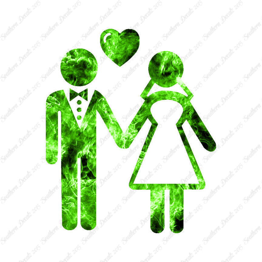 Stick Figure Bride Groom Marriage