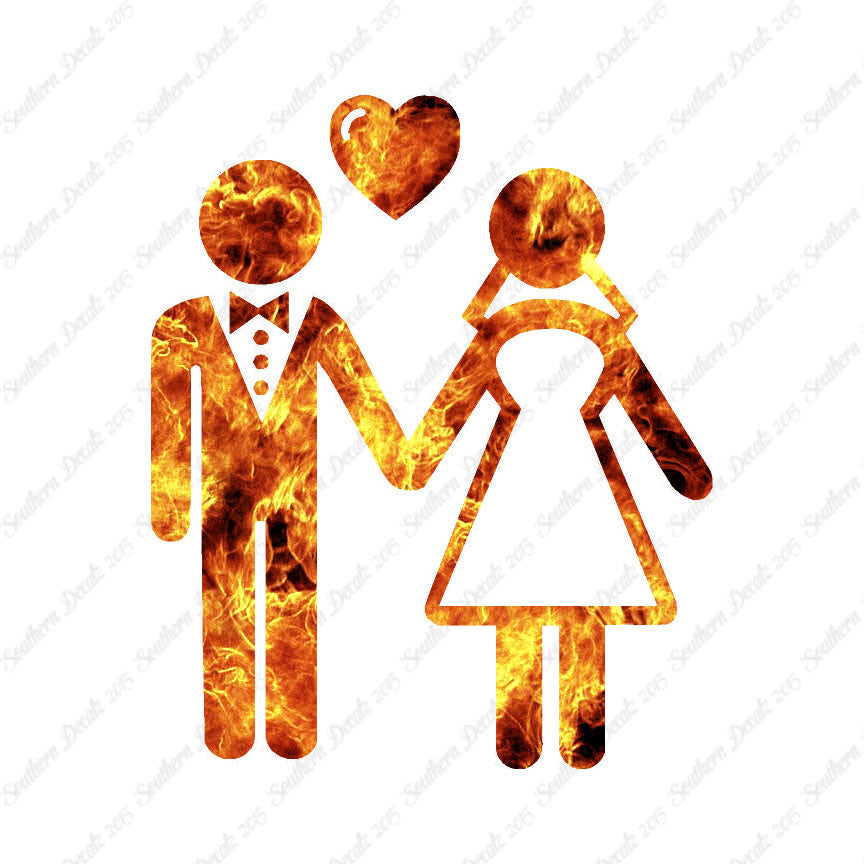 Stick Figure Bride Groom Marriage