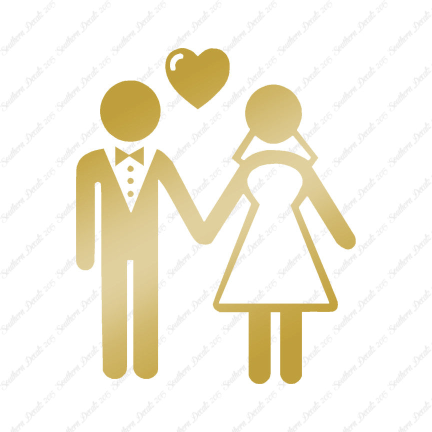 Stick Figure Bride Groom Marriage