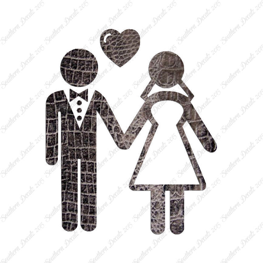 Stick Figure Bride Groom Marriage