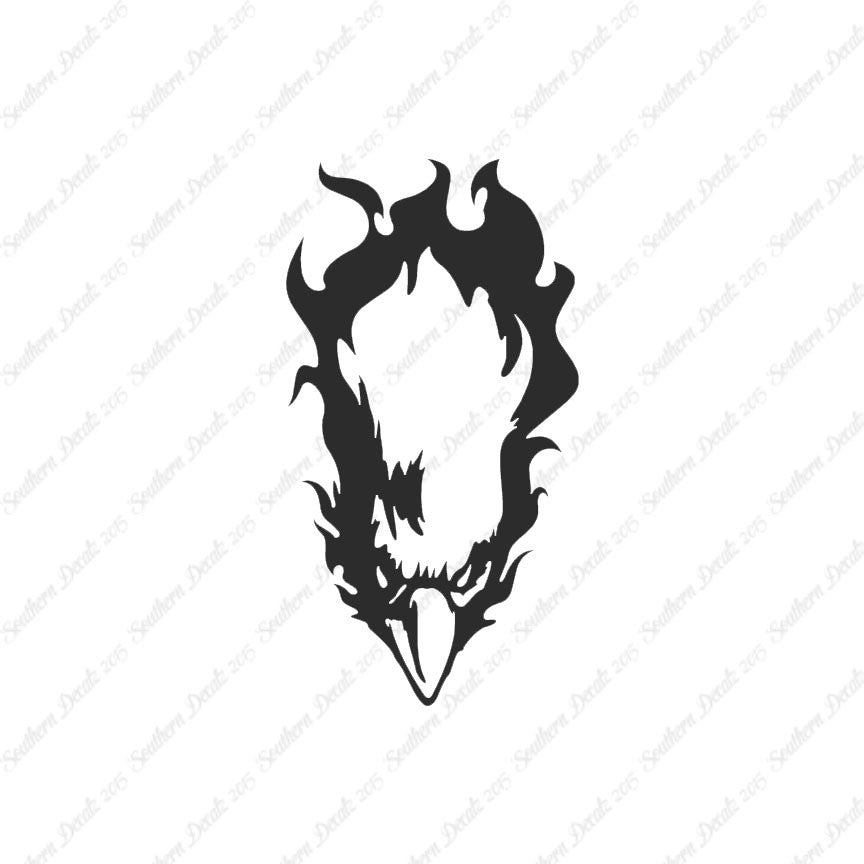 Bald Eagle Head Flames