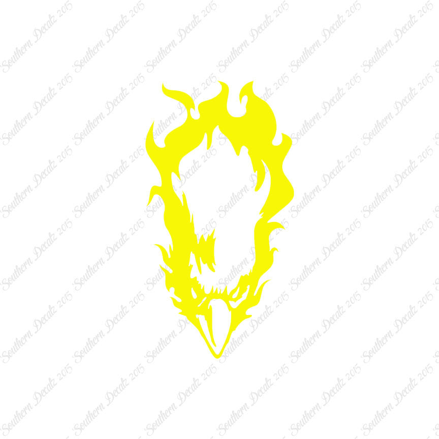 Bald Eagle Head Flames