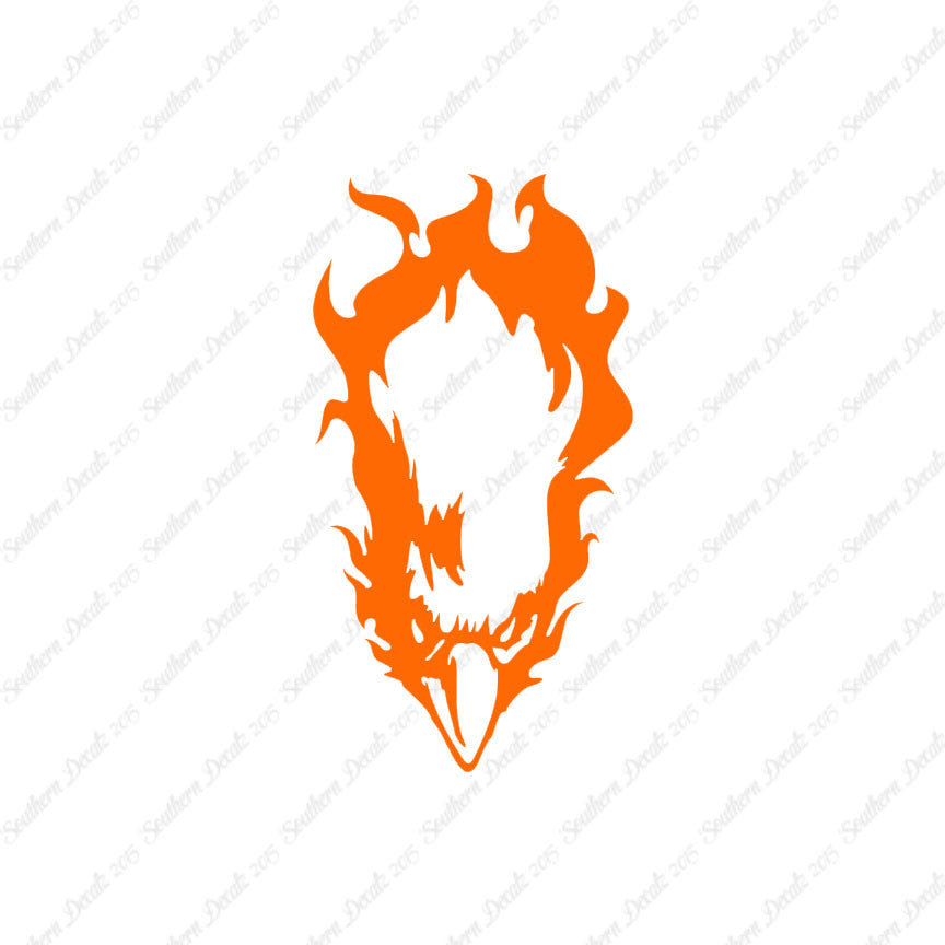 Bald Eagle Head Flames
