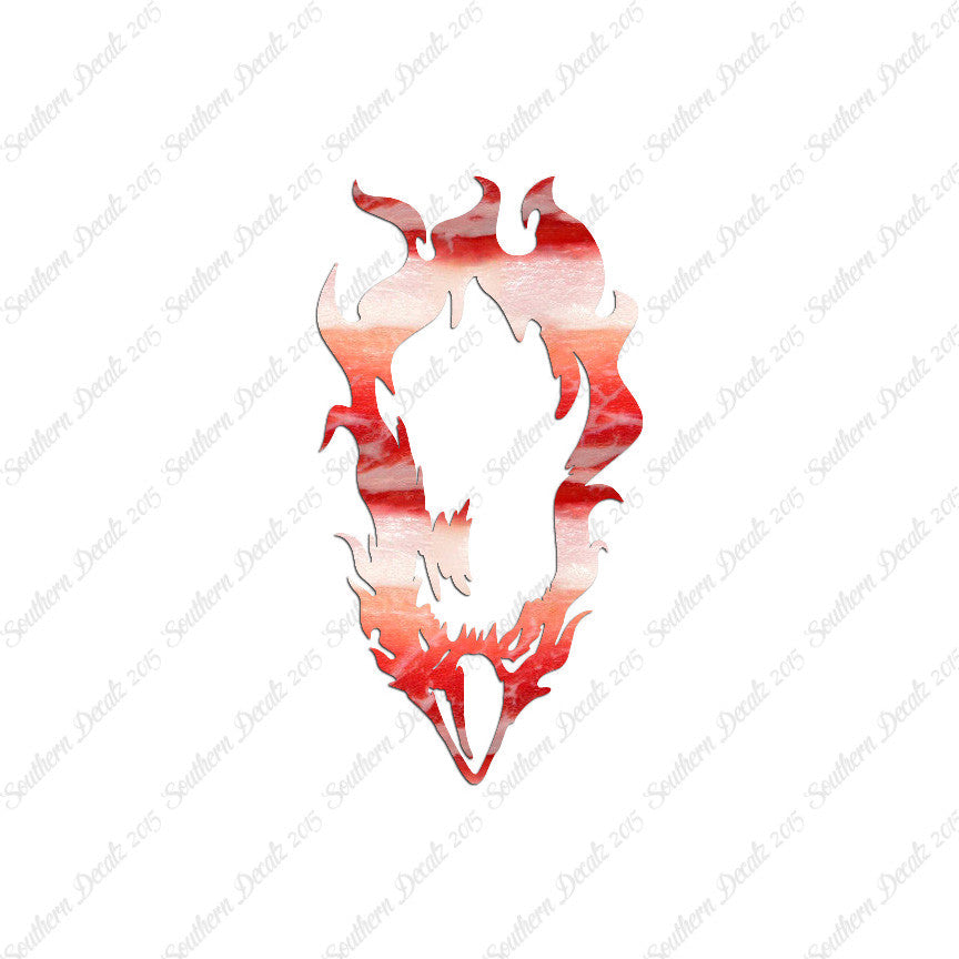 Bald Eagle Head Flames