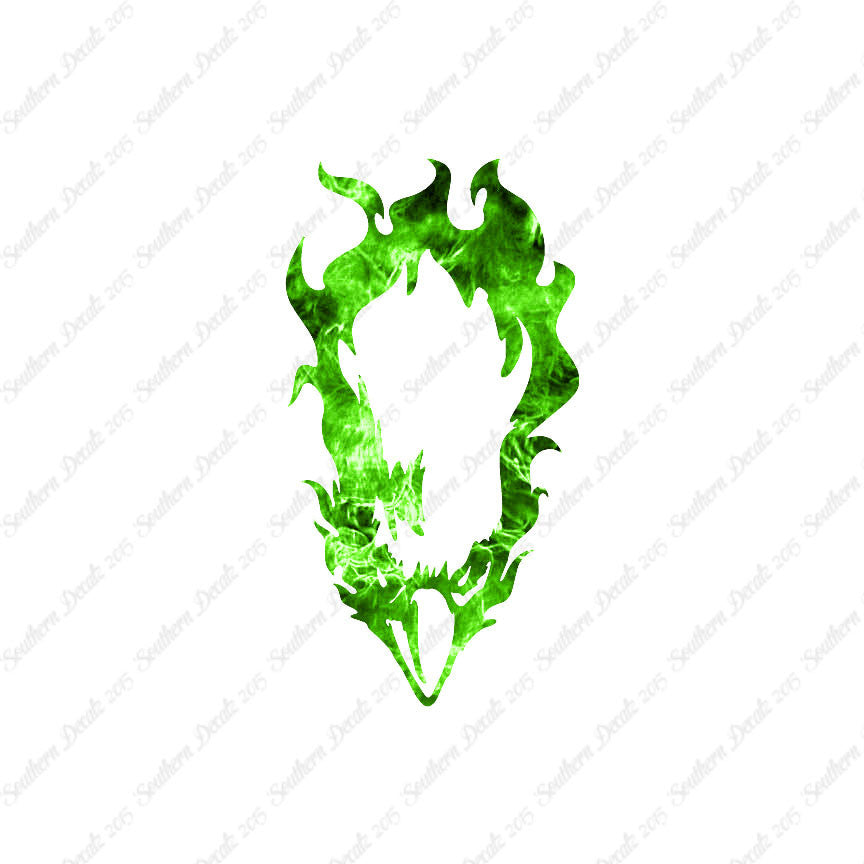 Bald Eagle Head Flames