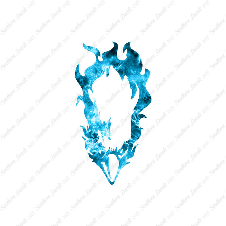 Bald Eagle Head Flames