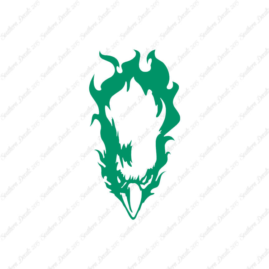 Bald Eagle Head Flames