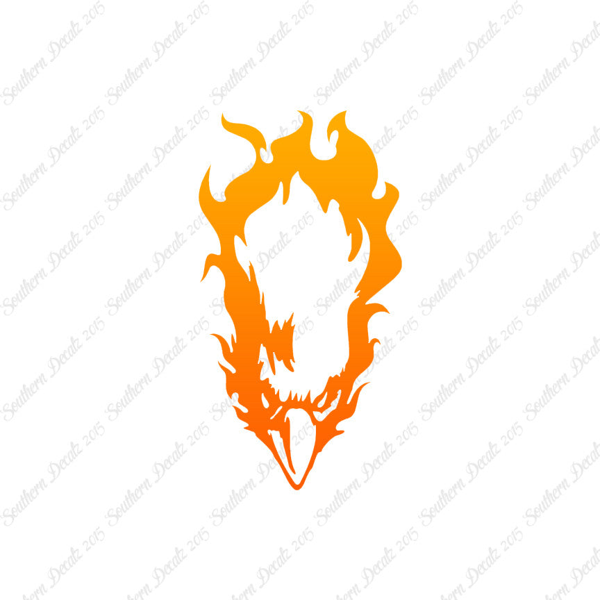 Bald Eagle Head Flames