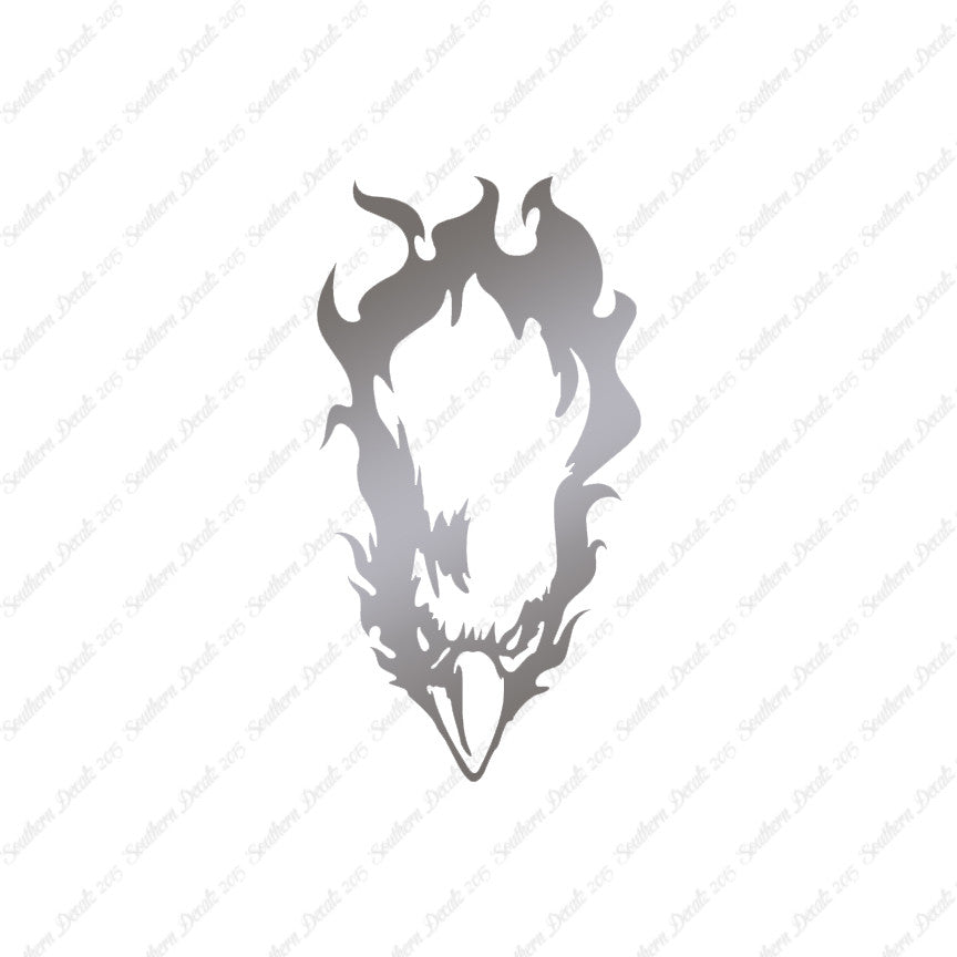 Bald Eagle Head Flames