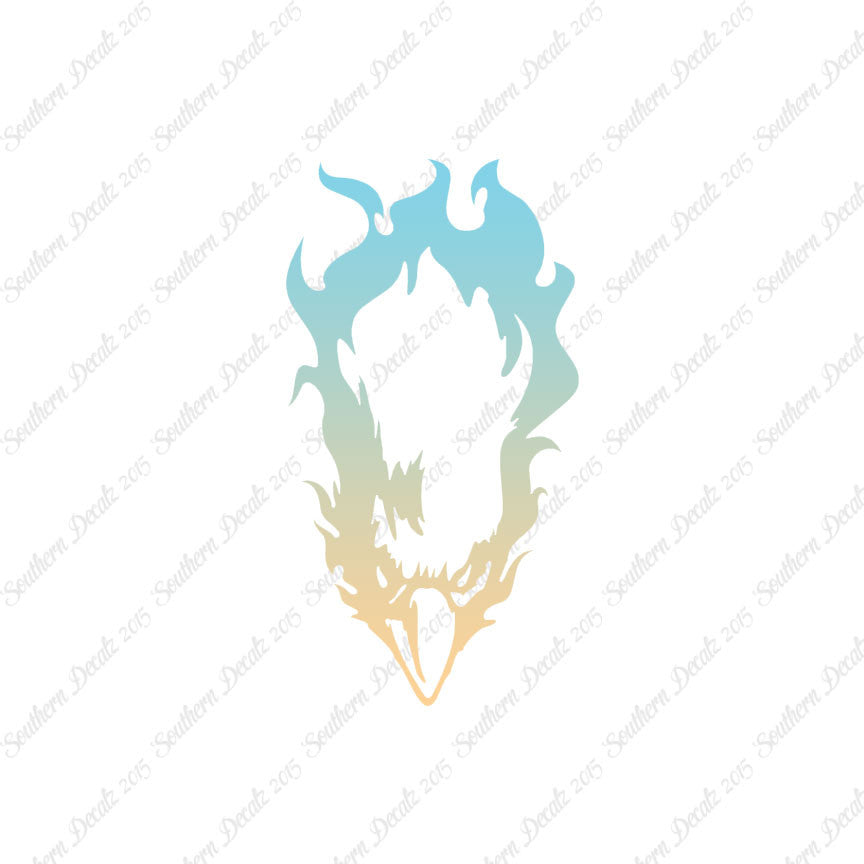 Bald Eagle Head Flames
