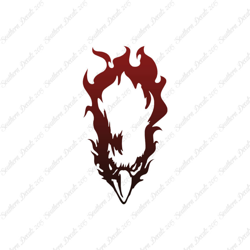 Bald Eagle Head Flames