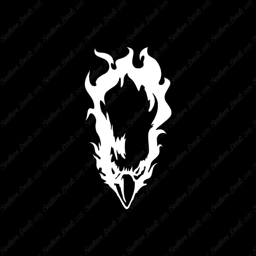 Bald Eagle Head Flames