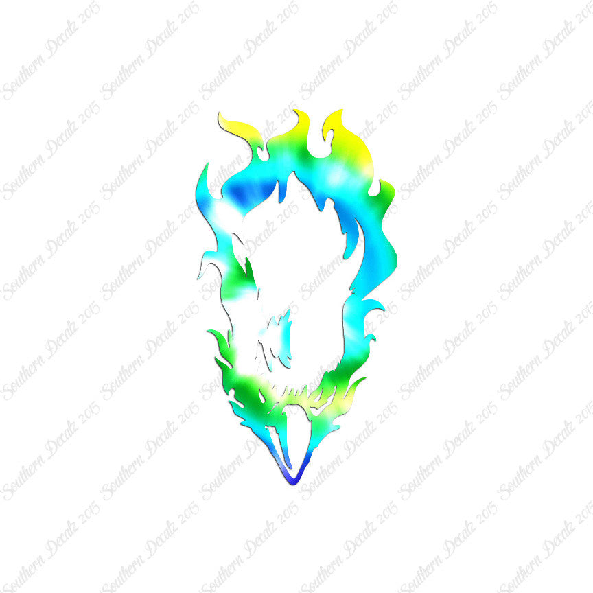 Bald Eagle Head Flames