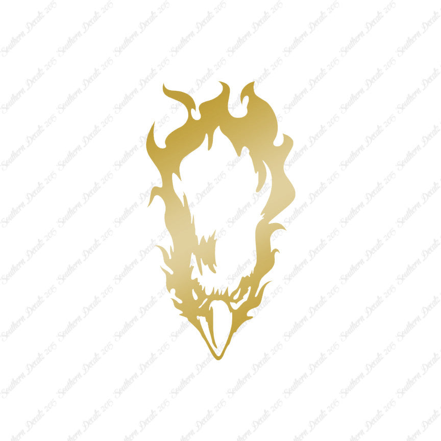 Bald Eagle Head Flames