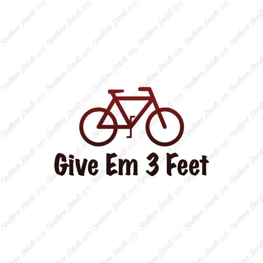 Give Em 3 Feet Bike Bicycle