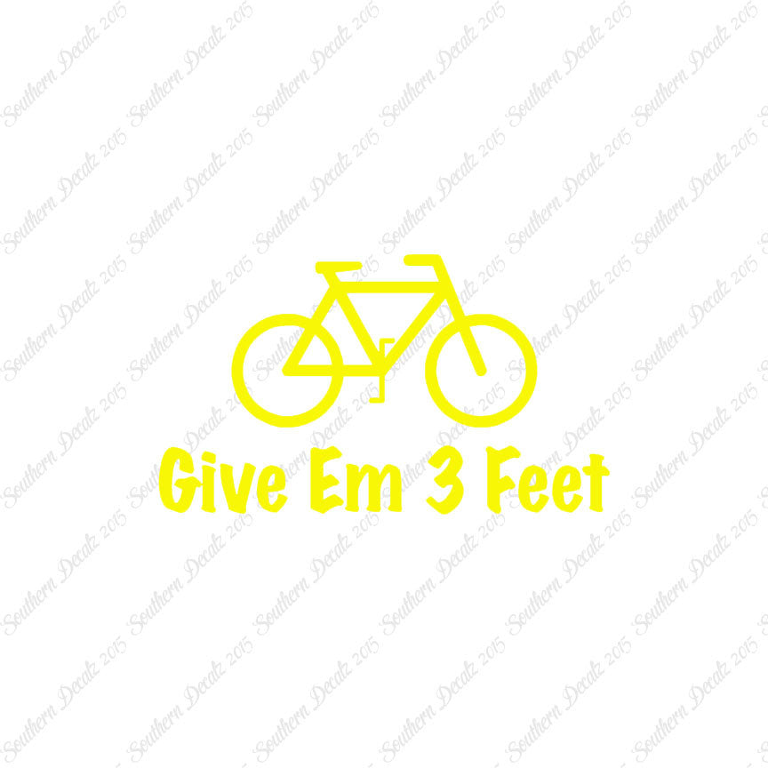 Give Em 3 Feet Bike Bicycle