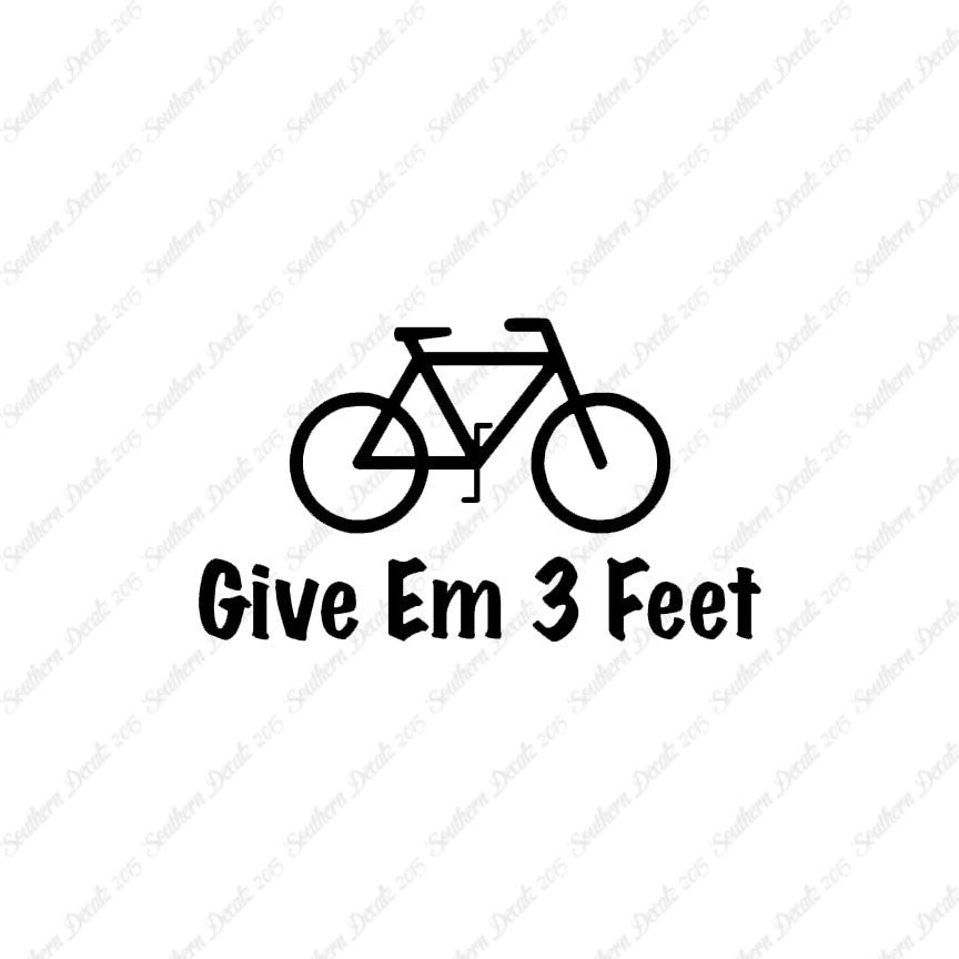 Give Em 3 Feet Bike Bicycle