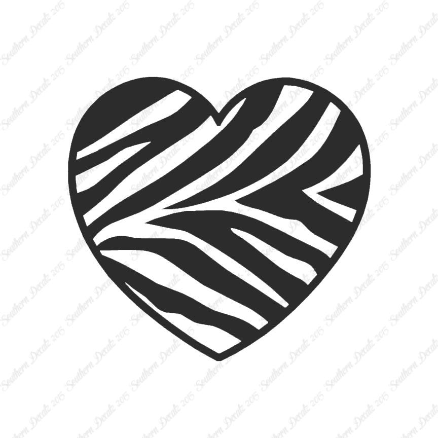 Zebra Print Heart