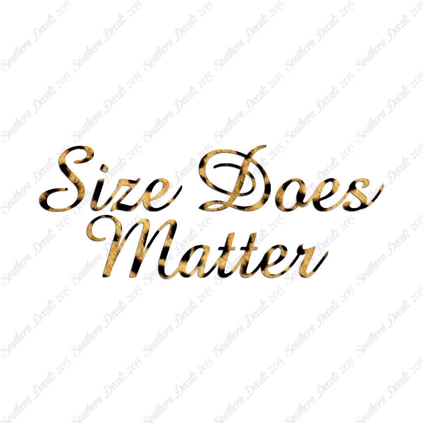 Size Does Matter