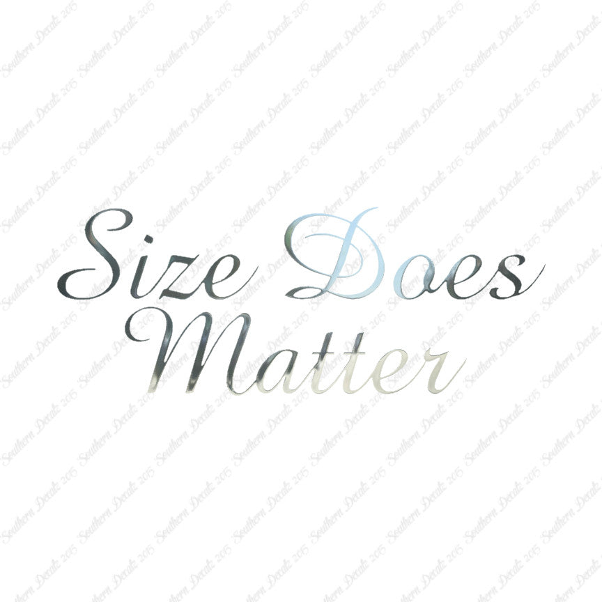 Size Does Matter
