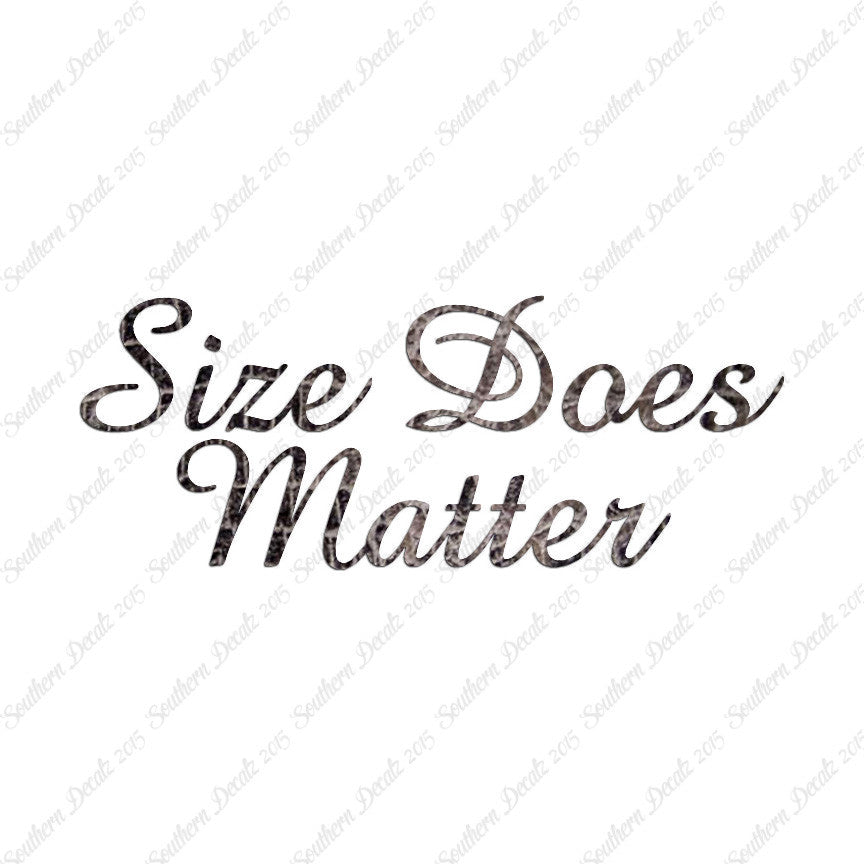 Size Does Matter