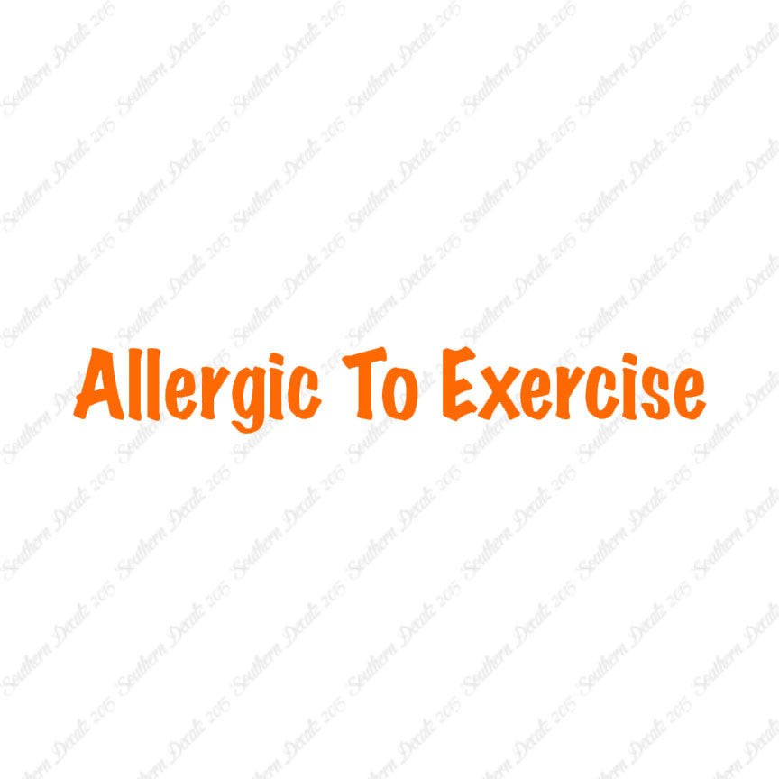 Allergic To Exercise