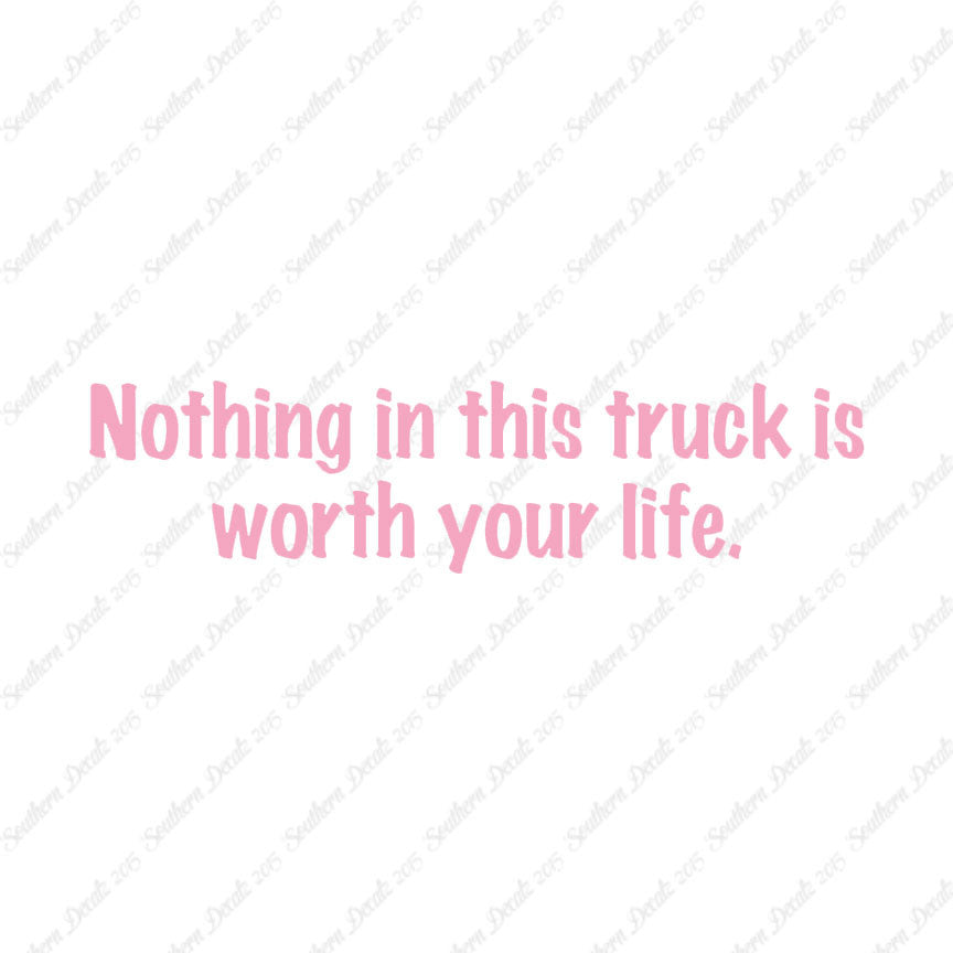 Nothing In Truck Worth Your Life