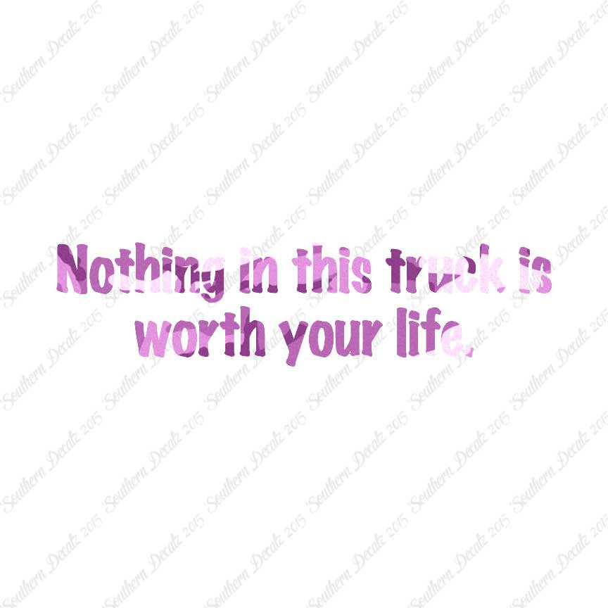 Nothing In Truck Worth Your Life