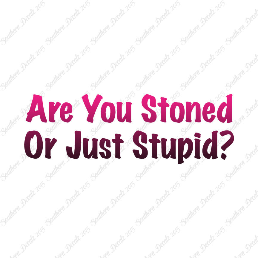 Stoned Or Stupid