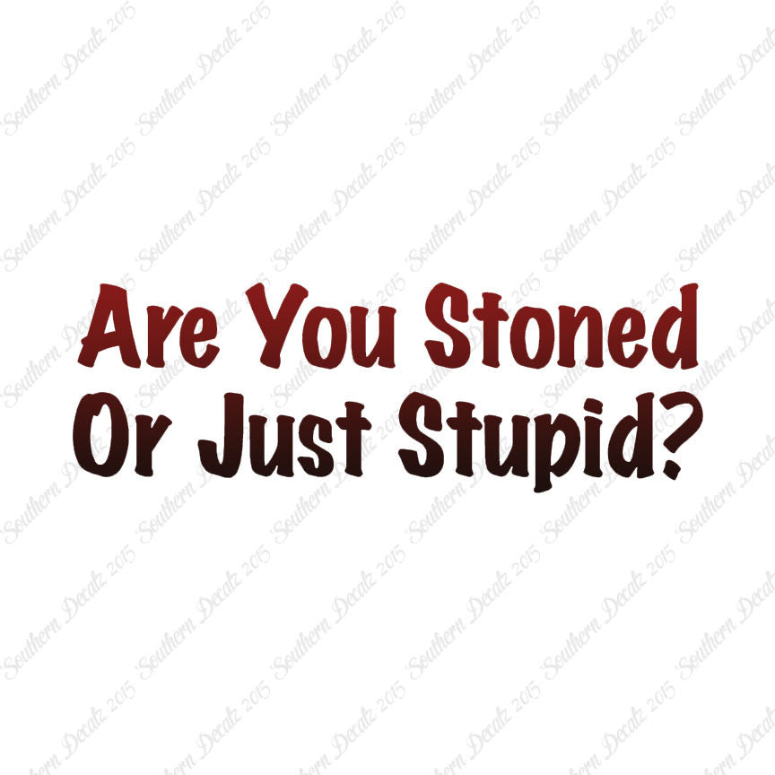 Stoned Or Stupid
