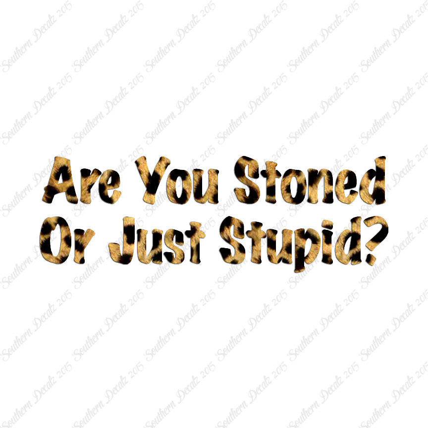 Stoned Or Stupid