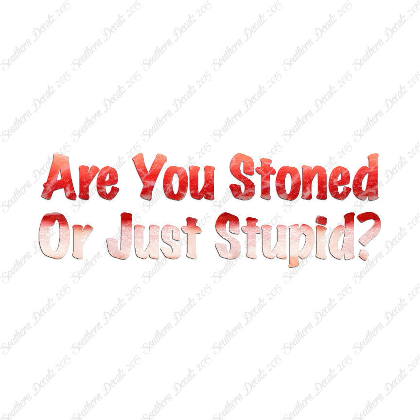 Stoned Or Stupid