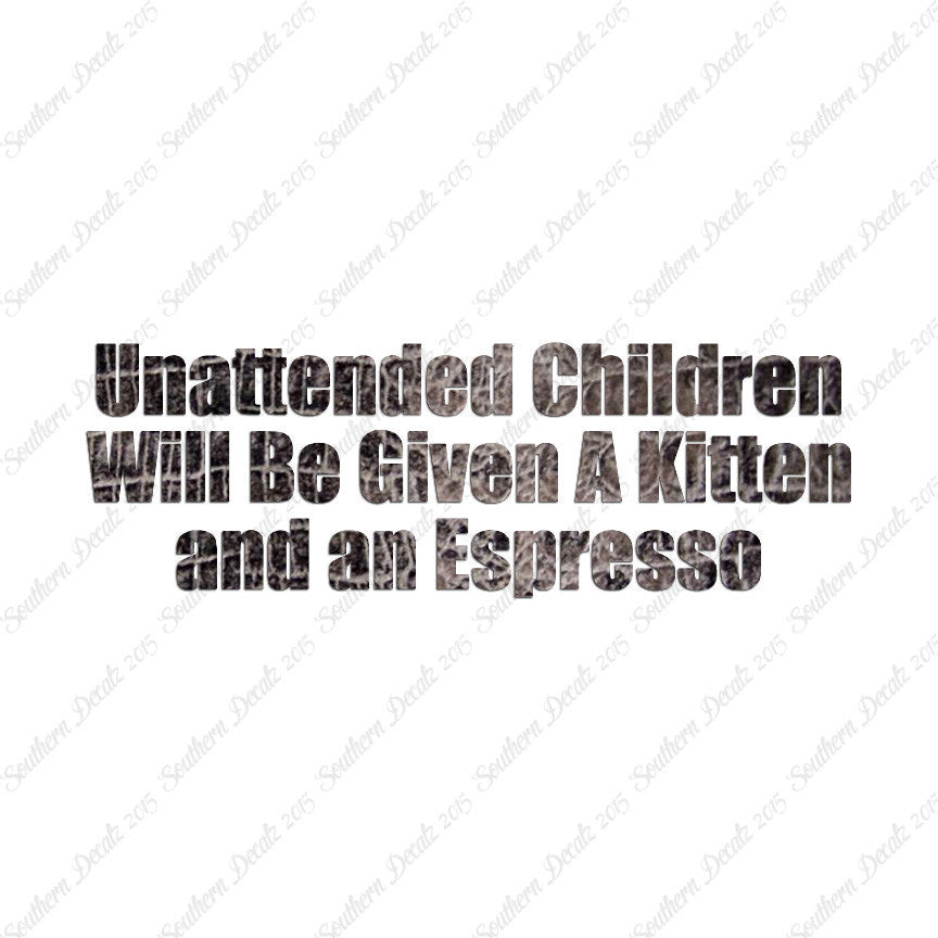 Unattended Children Kitten Espresso