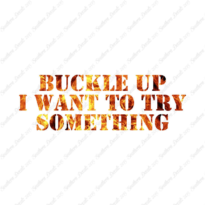 Buckle Up I Want To Try Something