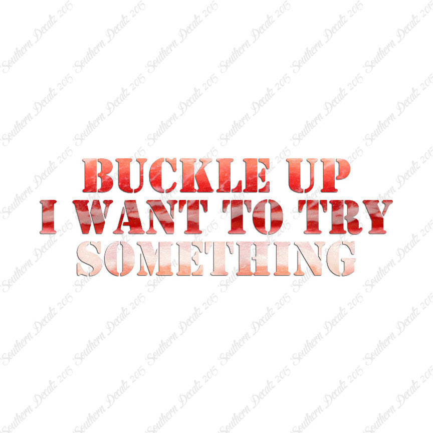 Buckle Up I Want To Try Something