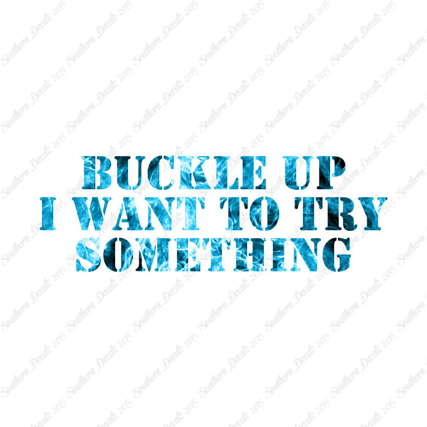 Buckle Up I Want To Try Something