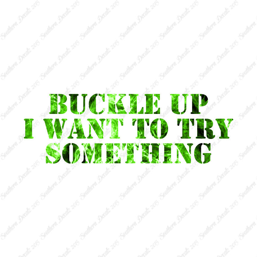 Buckle Up I Want To Try Something