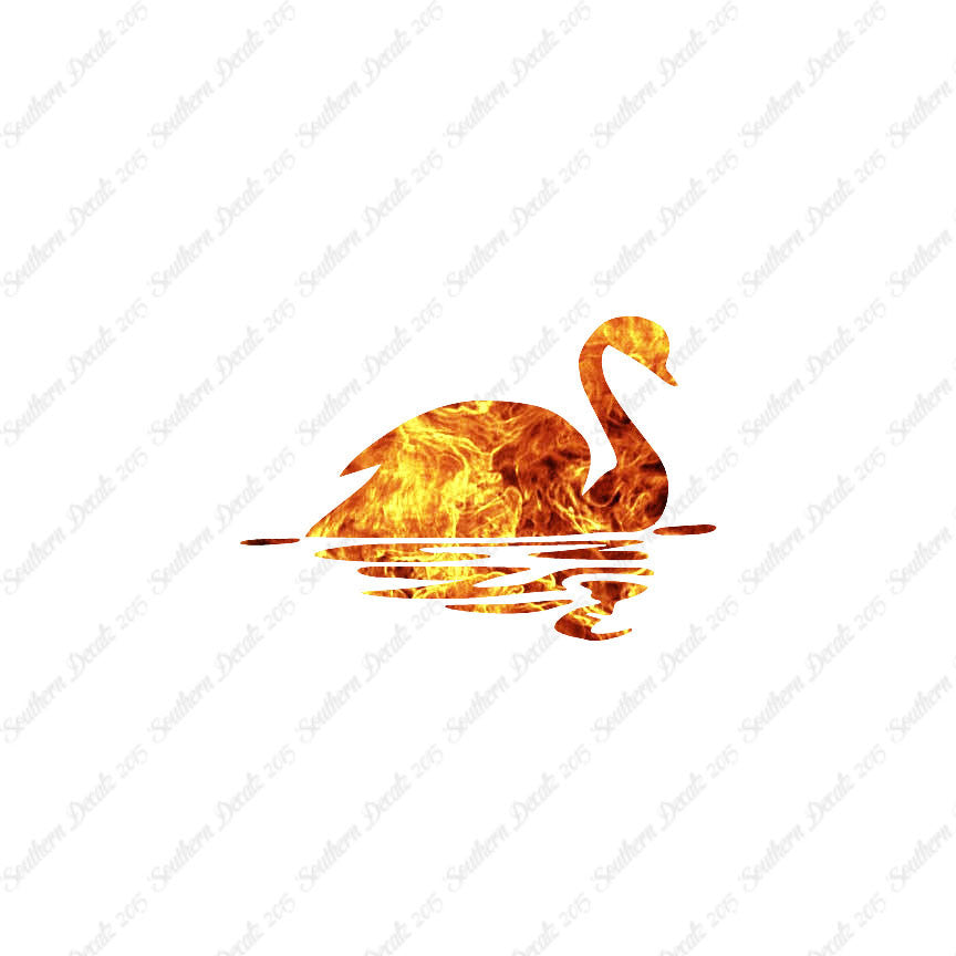 Swan Goose Reflection Art