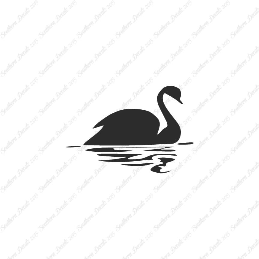 Swan Goose Reflection Art
