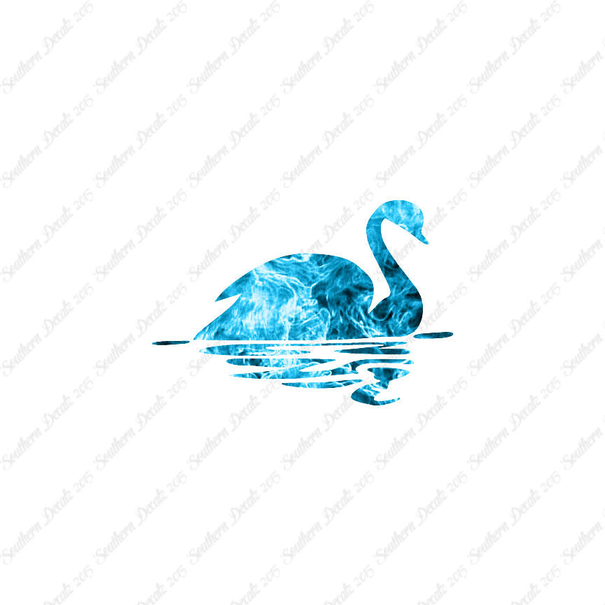 Swan Goose Reflection Art