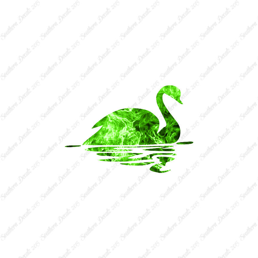 Swan Goose Reflection Art