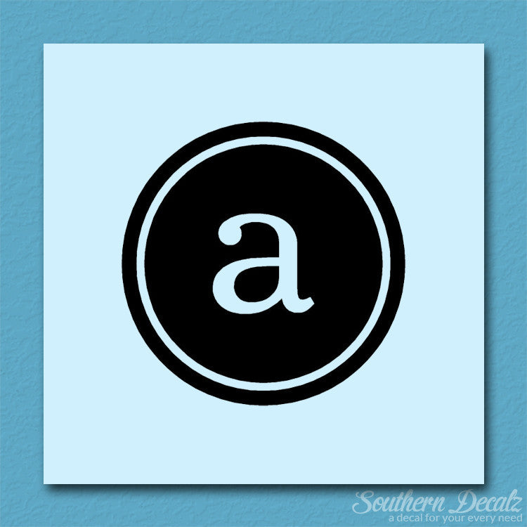 Typewriter Font A Initial