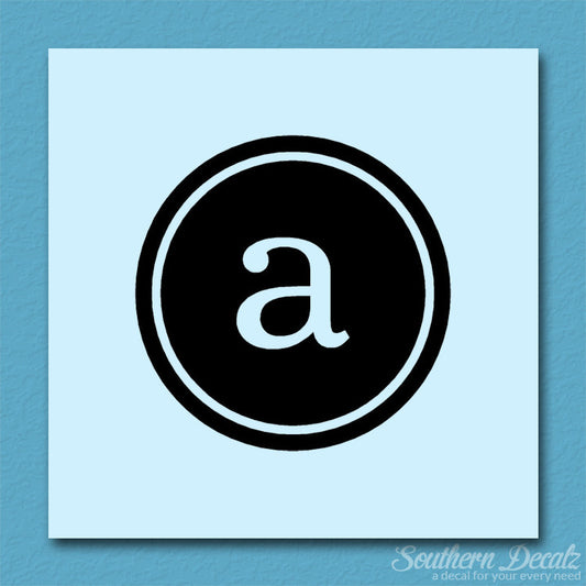 Typewriter Font A Initial