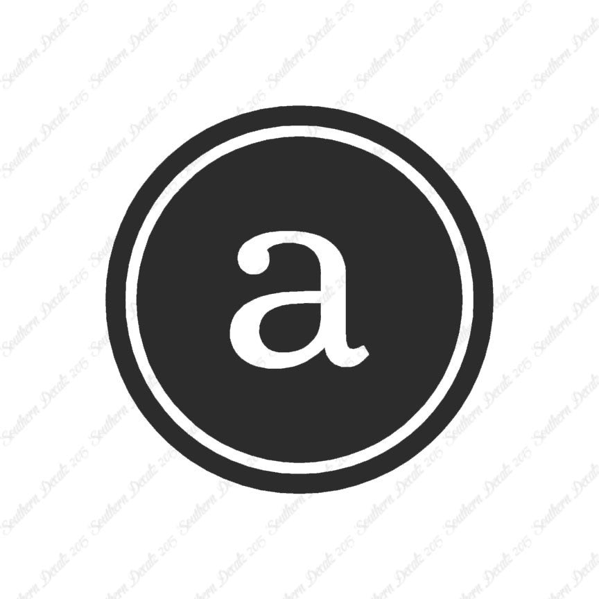 Typewriter Font A Initial