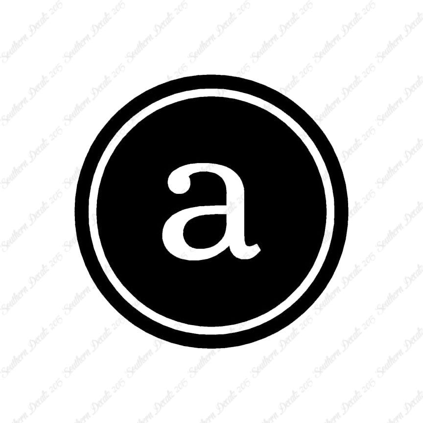 Typewriter Font A Initial