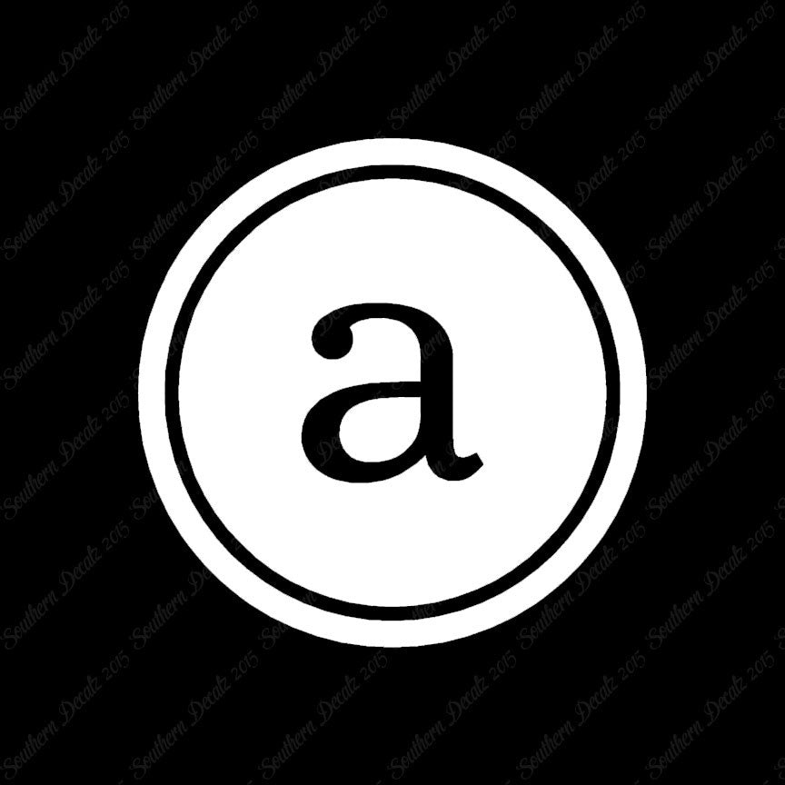 Typewriter Font A Initial