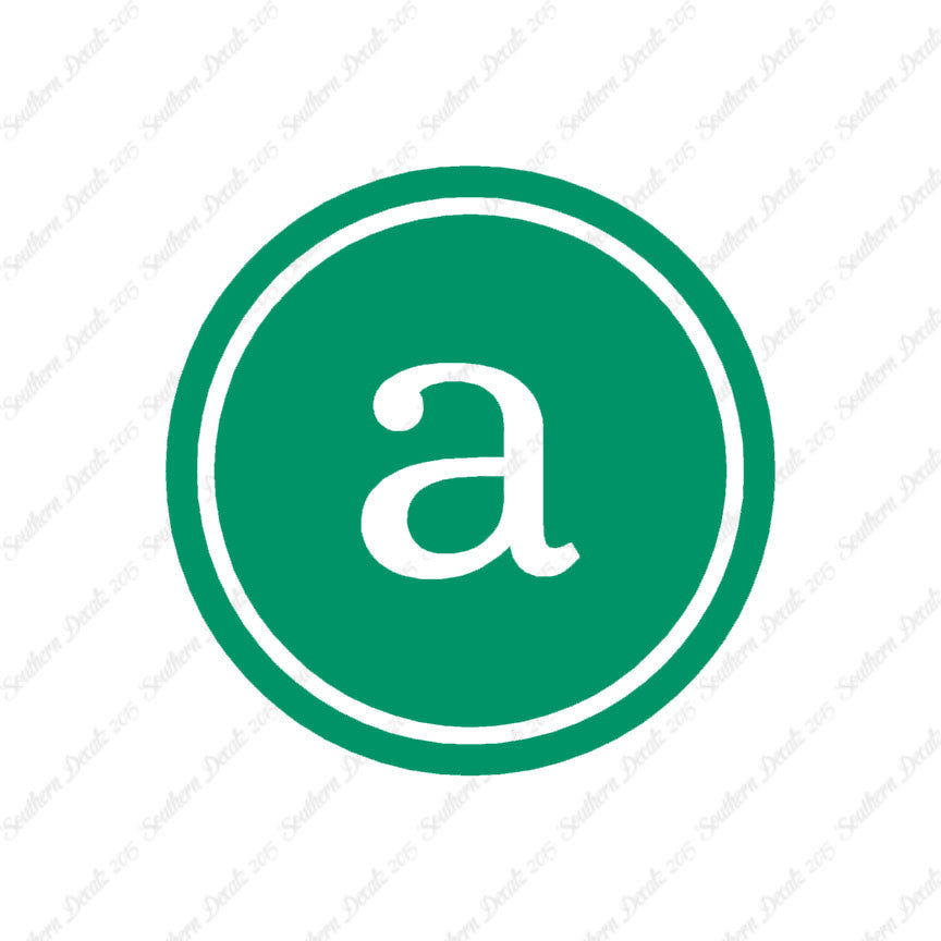 Typewriter Font A Initial