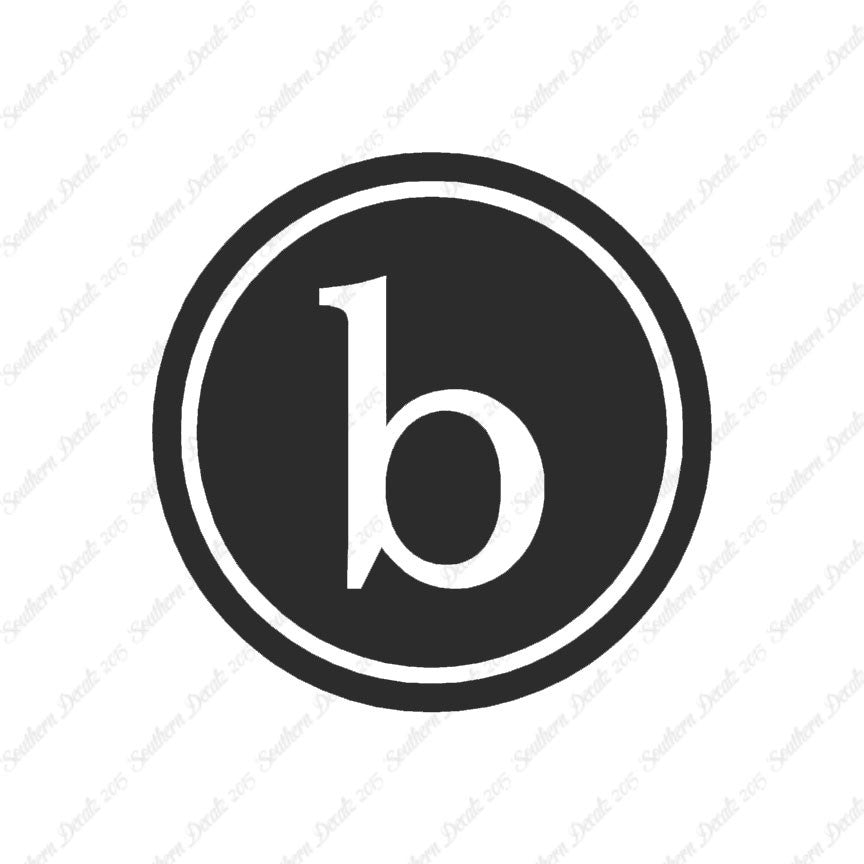 Typewriter Font B Initial