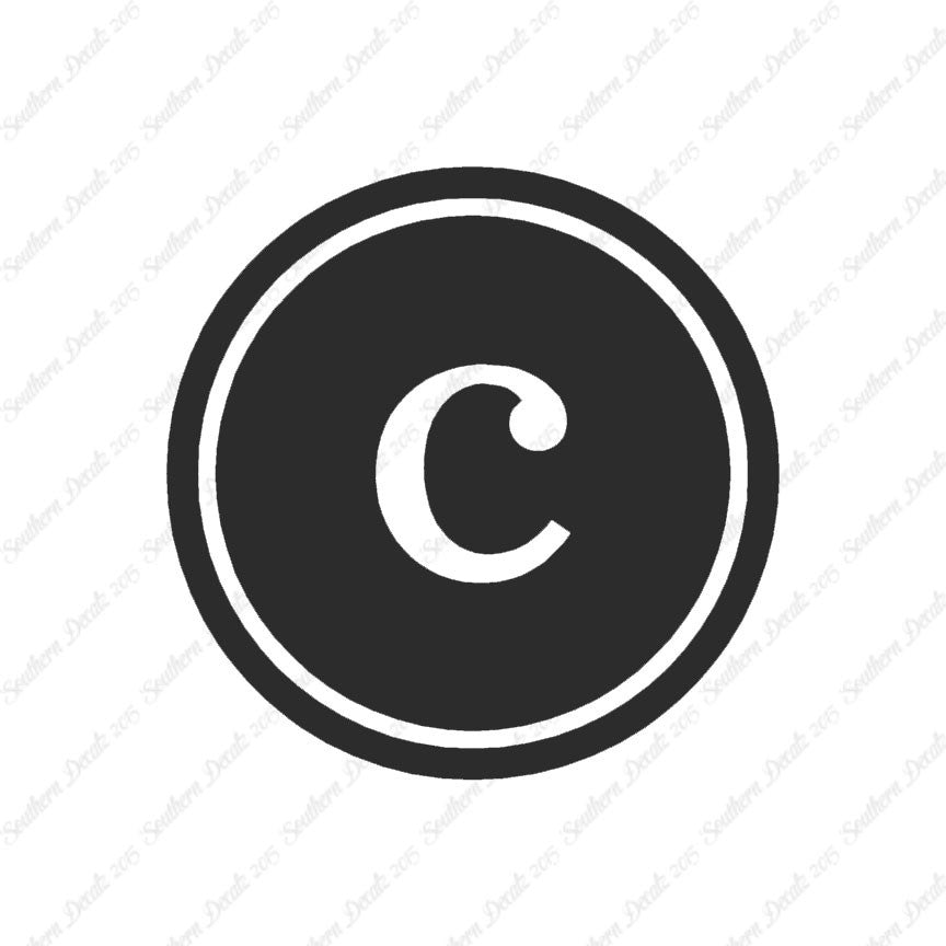 Typewriter Font C Initial